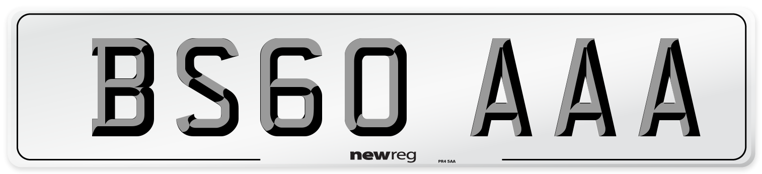 BS60 AAA Number Plate from New Reg